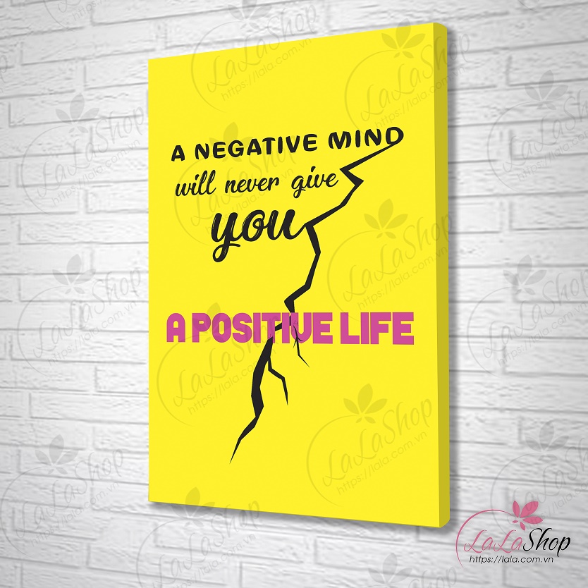 Tranh treo tường A negative mino will never give you